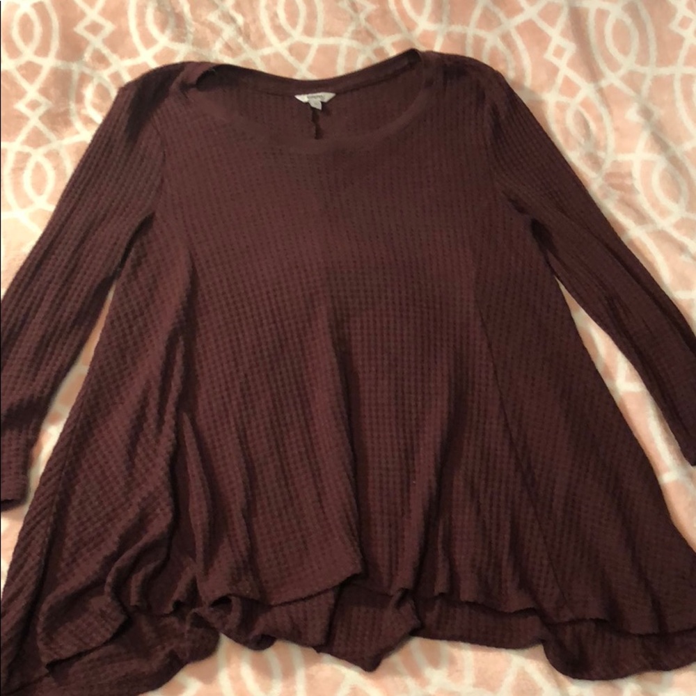 Maroon tunic style shirt